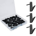 50 PCS Picture Hanging Nails Hooks, Push Pins Thumbtacks for Wall, Wall Hooks Picture Hangers, Renter Freindly Decor Small Nails for Hanging Pictures Tapestry Frame Art - style: V Shape Hooks Black
