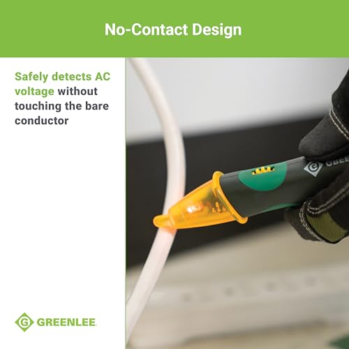 Greenlee GT-16 Adjustable Non-Contact Voltage Detector, 5V - 1000V AC,Green, Greens