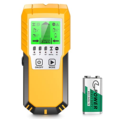 Stud Finder Wall Scanner Detector - 5 in 1 Electronic Wall Wood Metal Stud Locator Edge Center Sensor Beam for Live AC Wire Pipe Metal Lumber Joist Drywall Framing Detection - color: Silver