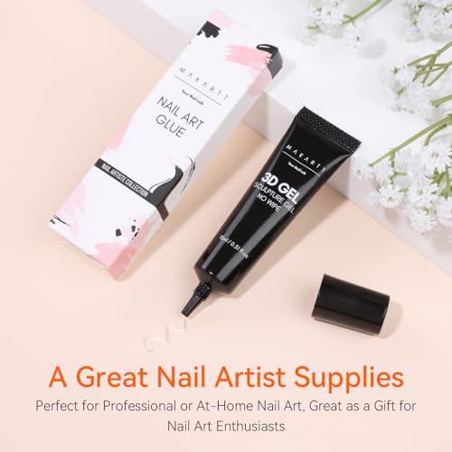 Makartt 3D Gel Nail Art, 15g Sculpting Gel for Molding and Drawing DIY - color: A01-Clear