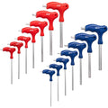 Toolwiz 14pcs T Handle Hex Key Set, SAE 1/8"-3/8" and Metric 2.5mm-10mm