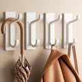 pickpiff 13LB Strong Stick-on Hooks for Coat & Towel, White 4 Pack - color: White, size: 4 Pack