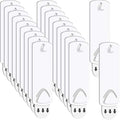 Jetec 20 Pieces Picture Hangers Damage Free Frame Adhesive Strips Hangers No Nails Adhesive Picture Hooks for Home Bathroom Kitchen Door Closet, White