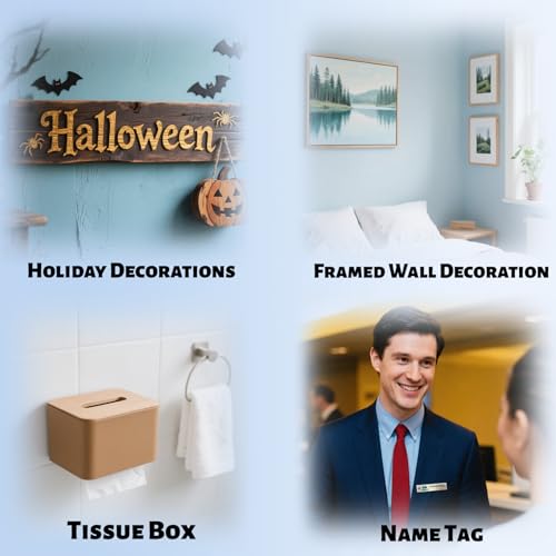 12-Pairs Magnetic Poster Hanger Strips – Heavy Duty Removable Adhesive, Damage-Free Wall Hooks for Frames, Pictures, Home Decor – No Nails, No Residue