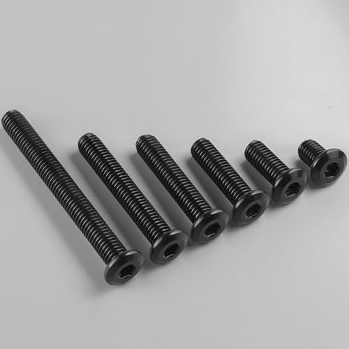 20Pcs 5/16-18 Bolt, 5/16-18 x 1-1/2" Flat Head Hex Socket Cap Screws, 304 Stainless Steel 18-8 Furniture Bolts, Black Zinc Finish, Full Thread (with Hex Spanner) - size: 5/16x1-1/2