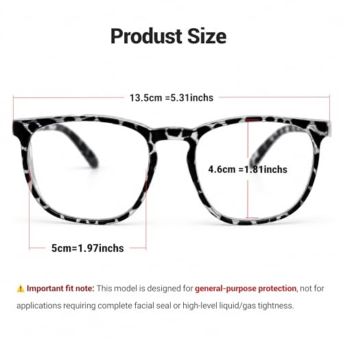 MORK&SUKY Safety Glasses, Stylish Goggles With No Fog Lense, Alternatives To Regular Protective Eyewear For Lab and Nursing. - color: Tortoise