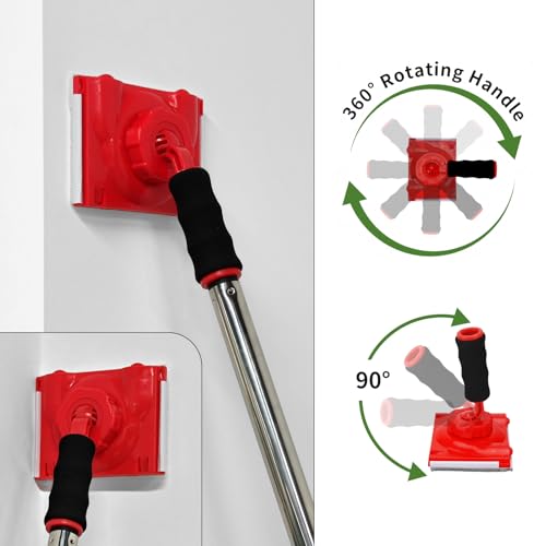 10-Piece Paint Edger Tool Kit with 360° Handle & Extension Poles