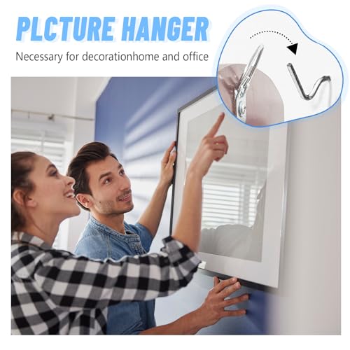 FURHUA 20pcs Black Super Hook Picture Hangers and Office Pack, Drywall Hooks for Hanging Pictures, Wall Hooks, Picture Hangers, Picture Hanging Kit，Hang Art, Clock, Shelves, Mirrors - style: Black