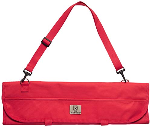 Mercer Culinary 7-Pocket Knife Roll Storage Bag, Red - style: 7-pocket Knife Roll Storage Bag, Red