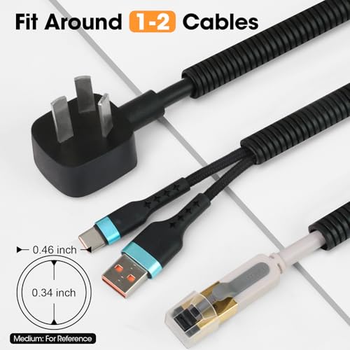 60 FT Wire Loom 3/8 Inch, Split Wire Loom Tubing Wire Conduit, Wire Protector Tubing – Black - color: 3/8" x 60ft-Black