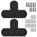 2 Pcs 15.7"x10.8" T Post Bracket, T Flat Mending Plate with 3mm Thickness for Wood, T Joining Brackets Connecting Brackets with Screws for Repair Wood Furniture - style: 5" Wide T Plate Bracket