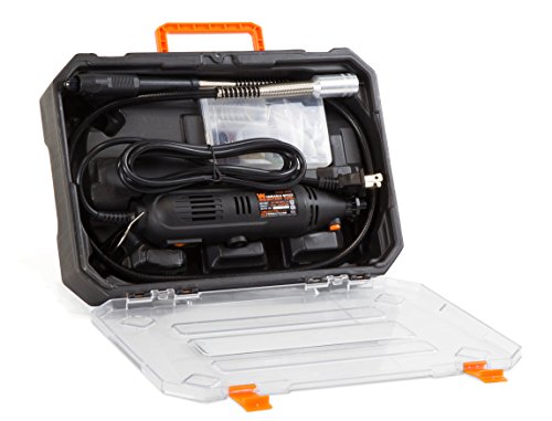 WEN 23103 1-Amp Variable Speed Rotary Tool with 100+ Accessories, Carrying Case and Flex Shaft - style: Corded