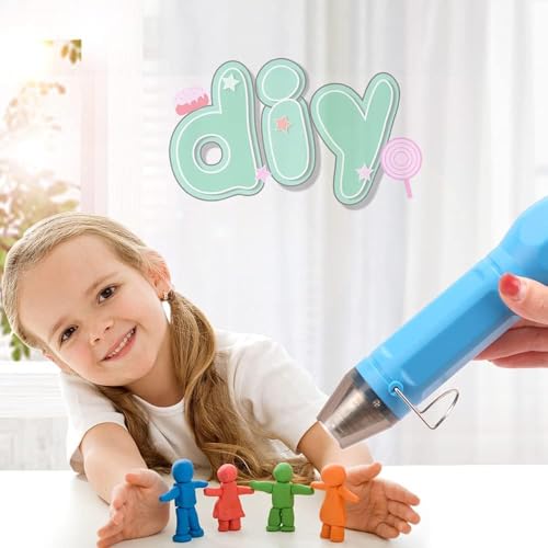 LDK Mini Heat Gun, 300W 2-Temp Settings Fast Heat Hot Air Gun - color: Blue