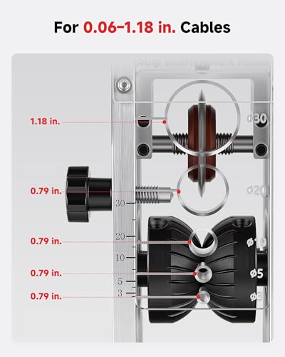 CREWORKS 250W Electric Wire Stripper Machine, 0.06"-1.18", Adjustable Speed