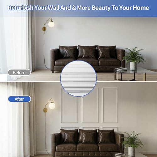 KESHWELL Premade Wall Panels,6 Frame Wall Panels for Interior Wall Decor