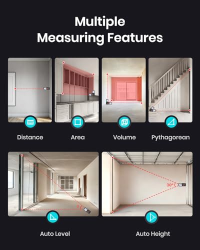 MILESEEY Laser Measure, Laser Measuring Tool with Angle Sensor