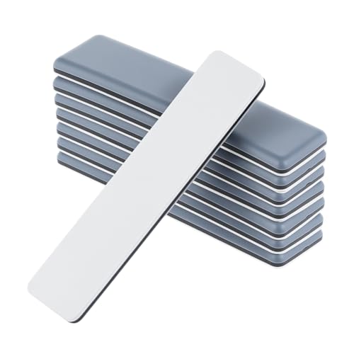 QWORK Furniture Sliders for Carpet, 16 Pcs 1" x4" Rectangle PTEE Furniture Moving Pads, Self-Adhesive Floor Protector Pads