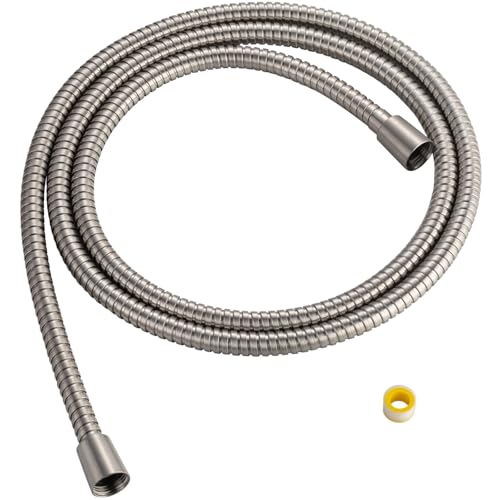 79 inches Kinkless Brushed Nickel Stainless Steel Natural Color Flexible Stainless Steel Shower Hose - Replacement for Handheld Showerhead Hose - style: 79'' Brushed Nickel
