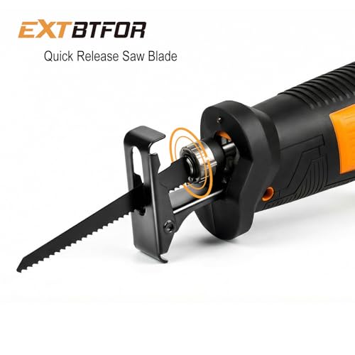 7Amp Reciprocating Saw, 360° Handle 6 Variable Speed 5 Saw Blades