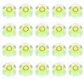 HARFINGTON 20pcs Circular Bubble Spirit Level 15x8mm Mini Round Bubble Spirit Level Little Measuring Layout Tools for TV Industrial Carpentry Picture Frame, Green/Red - color: Green/Red, size: 15x8mm