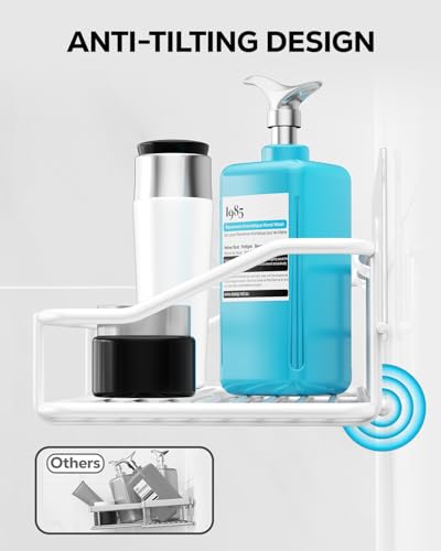Nieifi Shower Caddy Adhesive, Shower Shelves, Shampoo Holder for Bathroom - color: White, size: 2 Pack