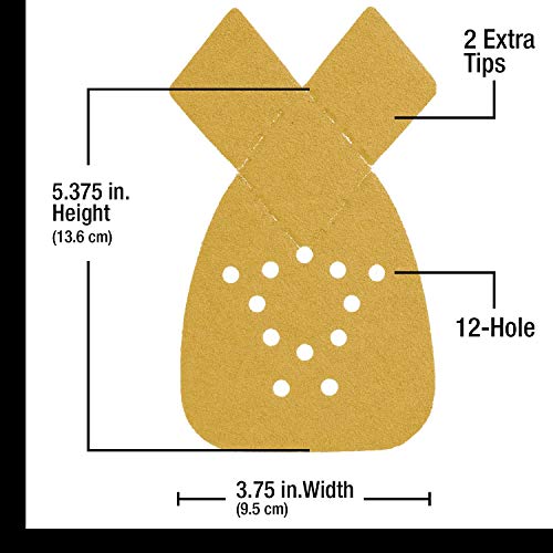 Dura-Gold Mouse Detail Sander Sandpaper, 12 Hole, 36 Assorted Grit Sanding - size: Variety Pack