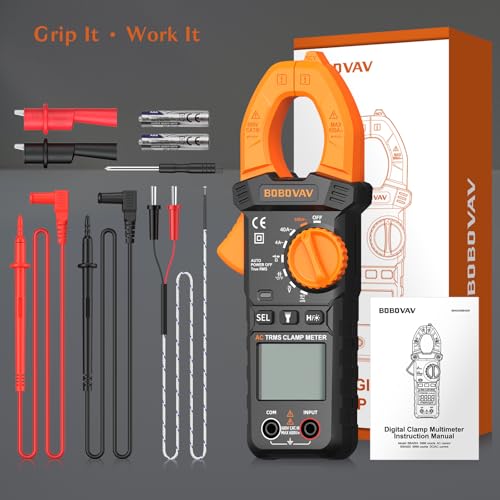 Digital Amp Clamp Meter Multimeter 4000 Counts,600A, AC/DC Voltage