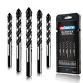 5-Piece 3/8“ Masonry Drill Bits for Tile Glass Ceramic Wall Brick Stone Soft-Metal Wood, 3/8 Inch Concrete Drill Bits Cement Drill Bit Set, 3-Flat Shank, YG8 Carbide Tungsten Steel Alloy Tip 10mm - size: 5 Piece 3/8 Inch Drill Bit Set