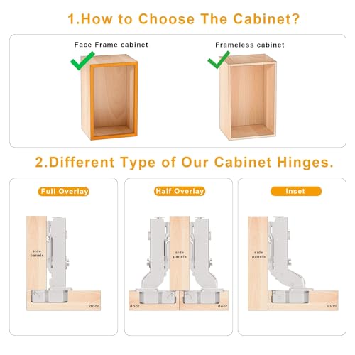 20Pcs Soft Close Inset Cabinet Hinges with Clip-On Plate - color: Inset, size: 20 Pieces