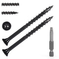 Wood Screws #10 x 2-1/2’’, T25 Star Torx Drive Flat Head Deck Screws, Black, 79Pcs (1lb) - color: Black, size: 10X2-1/2’’