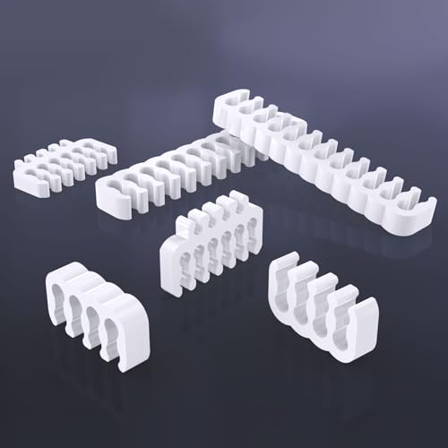 Sirlyr White 24-Pack PSU Cable Organizer Combs Kit 3.5mm for PC - color: White