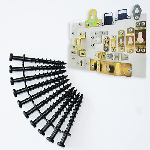 laffeya Picture Mirror Hanging Hardware, Bear Claw Screws, Keyhole Hanger - style: Black long