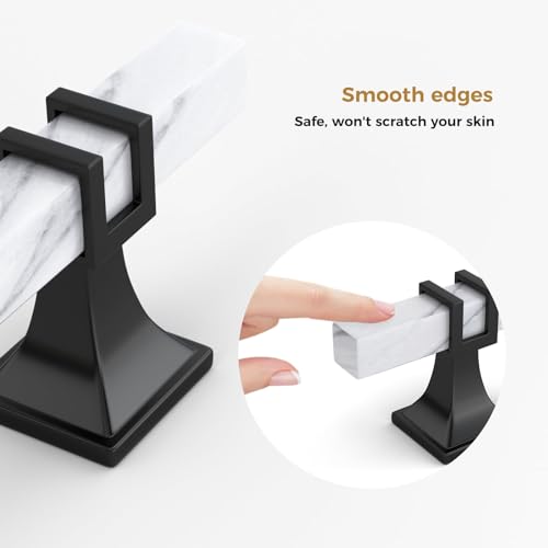 10 Pack 5 Inch White Marble Cabinet Pulls, Black Cabinet Handles Marble Grain and Black Pulls, Kitchen Cabinet Handles Square Dresser Drawer Pulls Kitchen Hardware - color: White Marble & Black, size: 5 inch (128mm) Hole Center Pull