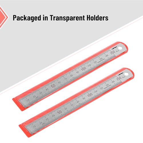 Mr. Pen- Machinist Ruler, 2 Pack, 150mm, Stainless Steel Imperial - style: 150 mm, 2 Pack