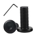 Metuja M8-1.25 x 16mm,20-Pack Black Flat Head Hex Socket Cap Screw Bolts,304 Stainless Steel,Fully Threaded M8 Bolts,Metric Fasteners for Furniture - size: M8-1.25x16mm