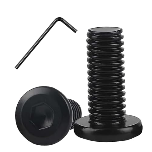 Metuja M8-1.25 x 20mm,20-Pack Black Flat Head Hex Socket Cap Screw Bolts,304 Stainless Steel,Fully Threaded M8 Bolts,Metric Fasteners for Furniture - size: M8-1.25x20mm