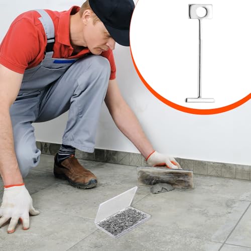 MorningRo 500 Pcs 1/16" Replacement Steel Needles Tile Leveling System 1.5mm Leveler Replaceable Pin Reusable Spare Steel Pin Tiling Construction Tools for Wall Floor Building