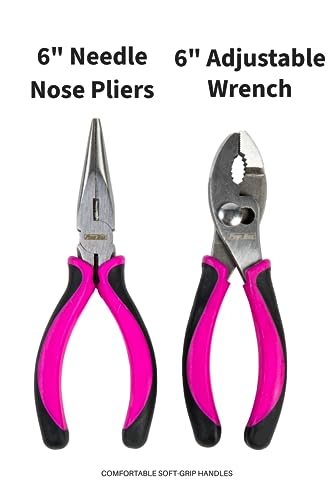 The Original Pink Box PB40TBK 40 Piece Tool Set and Bag, Pink