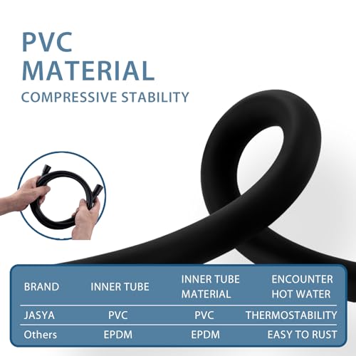 10ft Silicone Rv Shower Head Hose Extra Long Black - color: Black, size: 119 In