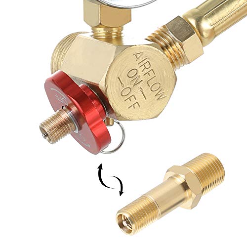 Hromee Air Tank Valve 1/8" MNPT, 4 Pieces Brass Fill Valve with Caps, Using with Compressed Air Tank - size: 1/8" Tank Valve