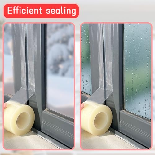 Window Sealing Tape, Window AC Insulation Tape,No Residue,3 Inch x 65 FT - color: Clear, size: 3 Inch x 65 FT