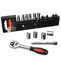 EPAuto 1/4-Inch Drive Socket Set with 72 Tooth Reversible, 12 Pieces - size: 12 Pieces