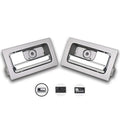 TQPONLY Interior Door Handle Front/Rear Left Driver& Right Passenger Side (Gray Housing+Chrome Lever) Compatible with 2009-2014 Ford F150 Replaces 9L3Z1522601CB 90826 9L3Z1522600CB 90825 - color: Chrome Lever with Gray Housing, style: 1 Pair