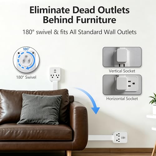 Electrical Outlet Extender Stick, Expandable 17.5"–26"