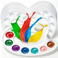 Hulameda 15Pcs Plastic Oval White Paint Tray Palettes for Adults to Paints - color: 15pcs