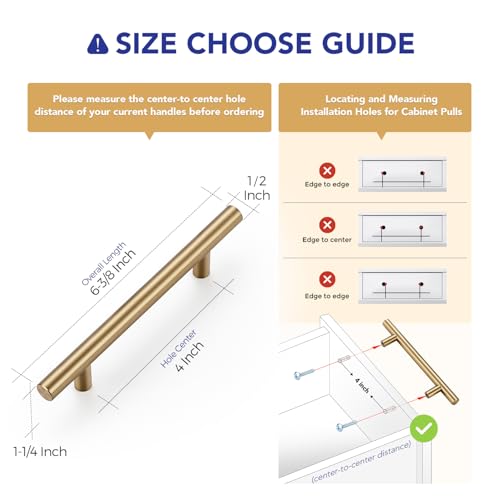 Ravinte Champagne Bronze Cabinet Handles 4 Inch Hole Center 30 Pack - color: Champagne Bronze, size: 4 Inch Hole Center