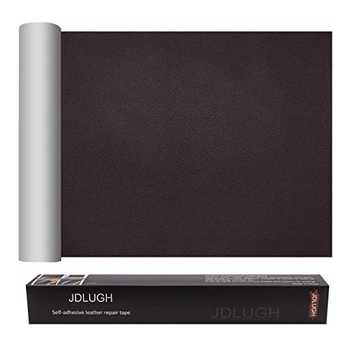 JDLUGH Leather Repair Patch Tape kit, 15x60 Inch, Dark Brown2.0 - color: Dark brown2.0, size: 15x60 Inch