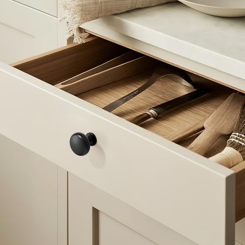 AVICCI 10 Pack Cabinet Knobs Mattle Black Modern Drawer Pulls for Kitchen Cabinet Batheroom Drawer Dresser Furniture Handware Cabinet Pulls - color: Mattle Black, size: Knob-10Pcs