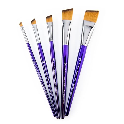 Royal & Langnickel Moderna Angular Brush Set for All Painting Mediums, 5pc - style: Angular