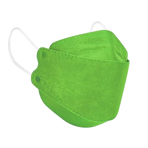 Borje KN95 Face Masks 50 Pack,Breathable Comfortable and Disposable KN95 Mask,Masks for Adults - color: Grass Green=50pcs